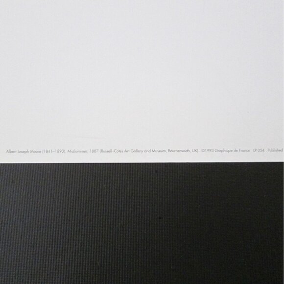 Graphique Of France Print Midsummer Albert Joseph Moore 11 x 14 Vintage 90s - Picture 3 of 6